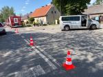 Wypadek z udziałem motocyklisty na ulicy Oświęcimskiej w Opolu