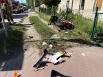 Wypadek z udziałem motocyklisty na ulicy Oświęcimskiej w Opolu