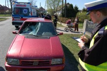 Potrącenie rowerzystki w Tarnowie Opolskim