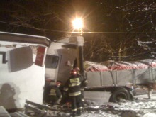 Wjechał ciężarówką w kawiarnię