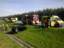 Dachowanie na autostradzie A4