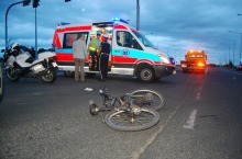 Potrącenie rowerzysty na obwodnicy