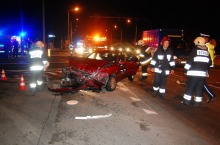 Zderzenie na skrzyżowaniu Oleskiej z obwodnicą