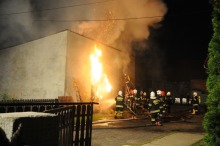 Pożar zabudowań w Domecku