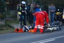 Motocyklista ranny w wypadku w Sławicach