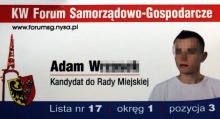 Kandydat na radnego na izbie wytrzeźwień