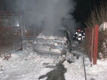 W Olszynce spłonął samochód