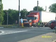 Zderzenie na obwodnicy, kierowca nie ustąpił pierwszeństwa