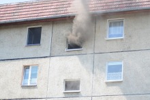 Na Metalchemie paliła się klatka schodowa