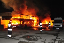 Pożar na parkingu w Opolu