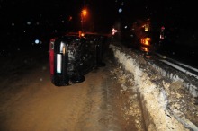 Fiat uno wypadł z remontowanej drogi, kierowca miał prawie 4 promile