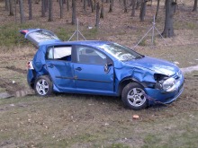 Czech dachował na autostradzie