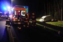 Zdarzenie na autostradzie, kierowca zasnął za kierownicą