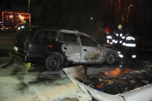 W nocy spłonął kolejny samochód