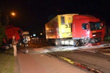 Dwie ciężarówki zderzyły się w Lubszy