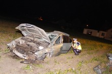 Kierowca bmw rozbił samochód w Wójtowej Wsi