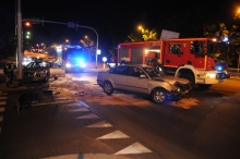 66-letni kierowca mercedesa ranny po wypadku