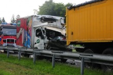 Kierowca dostawczego auta zginął na autostradzie