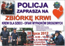 Policjanci zachęcają do oddawania krwi