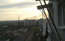 Pożar baraków w Chmielowicach