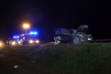 Kierowcy ugasili palący się na autostradzie samochód