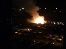 Trzy samochody spłonęły w nocy na osiedlu Armii Krajowej