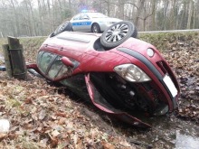 38-latka dachowała na ulicy Strzeleckiej