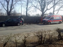 Volkswagen zderzył się z motorowerem