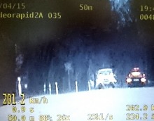 Pirat drogowy pędził BMW 201 km/h. Spieszył się na urodziny.
