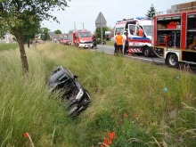 Wypadek podczas wyprzedzania na trasie Opole-Brzeg