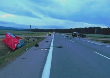 42-latek zginął w czołowym zderzeniu pod Paczkowem