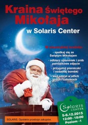 Mikołaj rozda dzieciom prezenty w Solaris Center