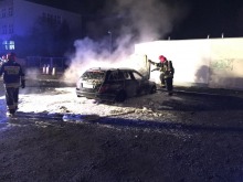 Nocny pożar samochodu na Zaodrzu