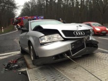 Trzy osoby ranne w wypadku na drodze krajowej nr 94