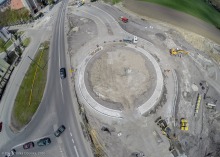 Trwa budowa ronda na ul. Prószkowskiej. Czekają nas utrudnienia w ruchu.