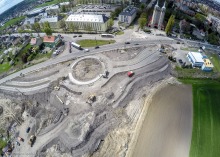 Trwa budowa ronda na ul. Prószkowskiej. Czekają nas utrudnienia w ruchu.