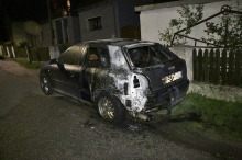 Audi spłonęło w Prószkowie. Podpalenie?