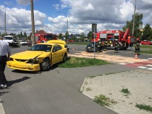 Mustang i skoda zderzyły się na ul. Sosnkowskiego