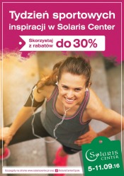 Tydzień Sportowych Inspiracji - znajdź motywację do ćwiczeń w Solaris Center