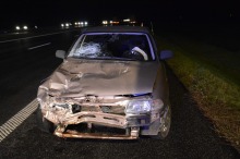 Kolizja na A4. Sprawca pijany i bez prawa jazdy.