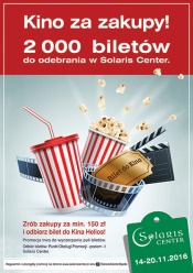 2000 darmowych biletów do zgarnięcia w Solaris Center