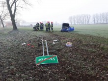 Seat dachował w Sławicach