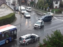 Kolizja na ul. Domańskiego. Kobieta wymusiła pierwszeństwo.