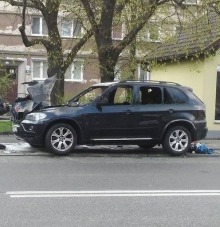 Nocny pożar BMW w Opolu