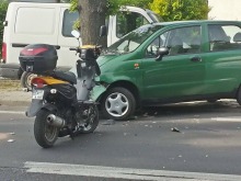 Zderzenie skutera z matizem. Kierowca skutera nietrzeźwy