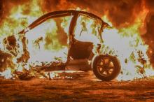 W Ciepielowicach spłonął samochód