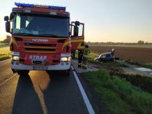 Wypadek na DK40 pomiędzy Łąką Prudnicką i Prudnikiem. Auto uderzyło w przepust