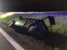 Kierowca chciał ominąć zwierzynę leśną i stracił panowanie nad pojazdem