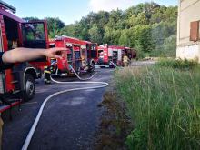 7 zastępów straży gasiło pożar łuski kakaowej