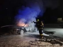 Pożar samochodu osobowego na ulicy Kościuszki w Brzegu